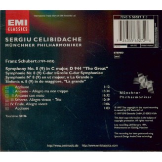SCHUBERT - Celibidache - Symphonie n°9 en do majeur D.944 'Grande'..